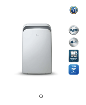 Portátil Frio-Calor 12000 Btu + Wifi